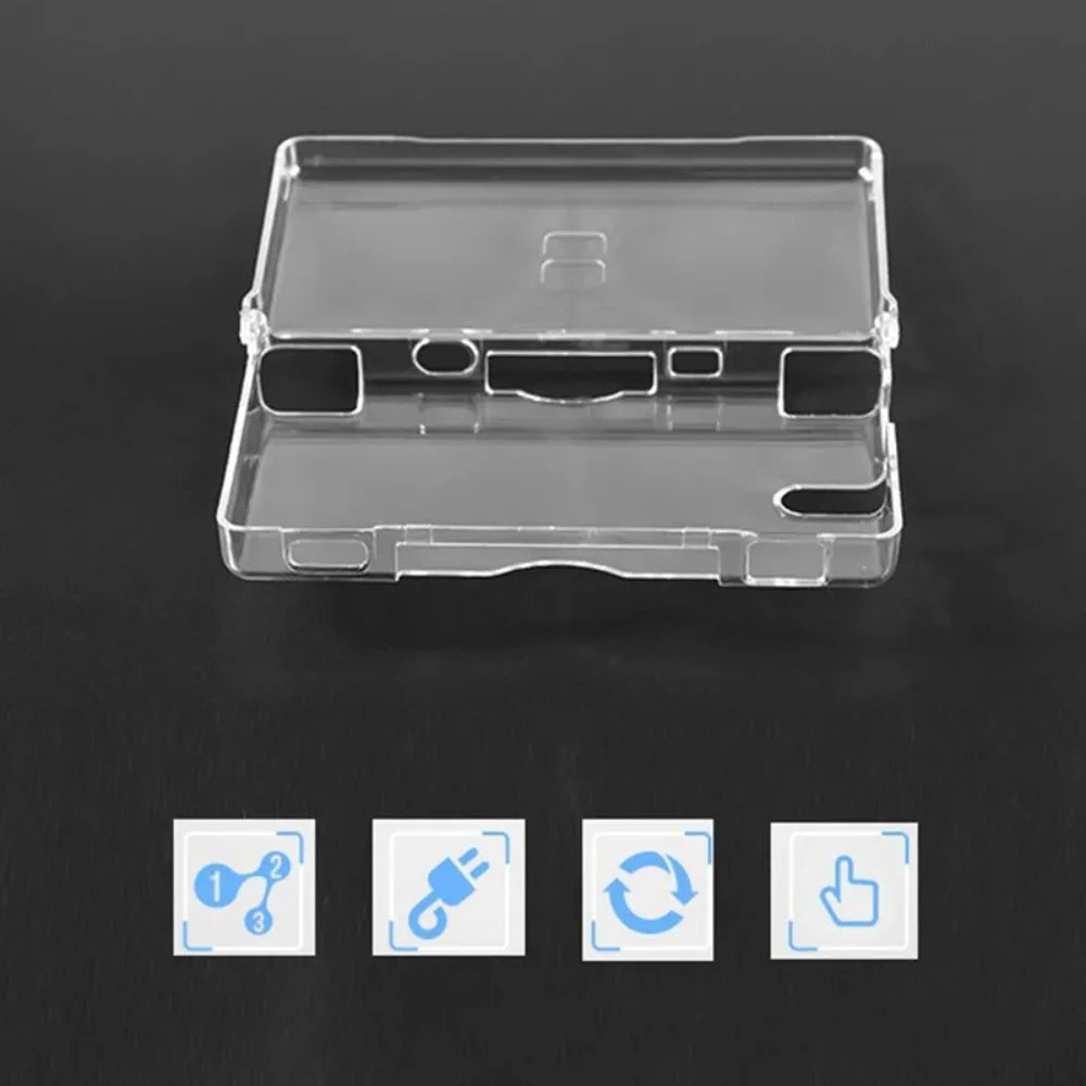 Transparent Game Case Cover NDSL Protective Case Replacement Case Screen Lens For NDSL2026