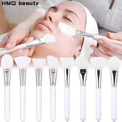 4/1pcs Silicone Face Mask Applicators Soft Head Flexible Face Mask Brushes for Mud Clay Reusable Face Mask Spatula Makeup Tools