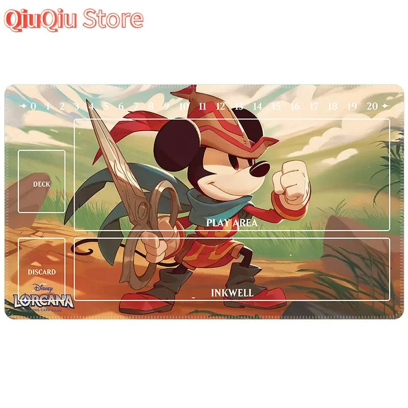 60x35x0.2Cm Cartoon Anime Lorcana Card Battle Single Tcg Game Mat Game Table Mat Card Mat Collection Toys Gift