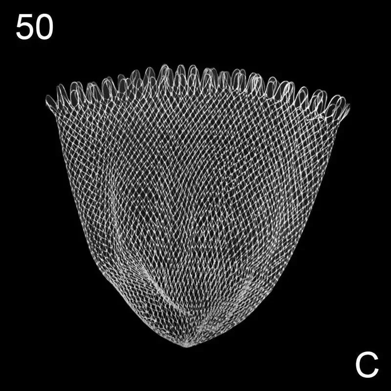 Outdoor 40/50/60/70/80cm Double Line Braided Mesh Fishing Landing Net Fishing Mesh Hole for Bass Trout Catch Luring Accessories