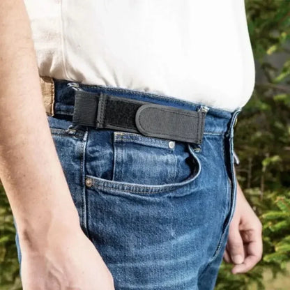 2pc/1pc New Buckle Free Waist Belts Men's Ultra-soft No Buckle Elastic Belts Fashion Comfortable  Belt Loop Buckle-Free Belt