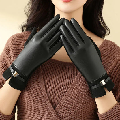 【Thick Warm】Women's Touchscreen Gloves Winter Windproof Riding Driving Gloves