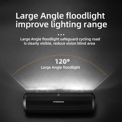 OFFBONDAGE Bicycle Light Front  Bike Light Waterproof Flashlight USB Charging MTB Road Cycling Lamp Accessories