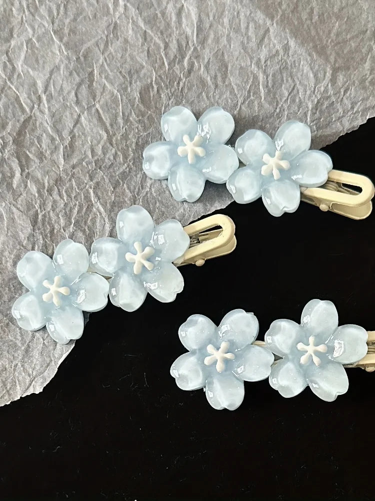 1pc/2pcs five-petal colorful duck clip, women's flower pattern hair accessories, women's hair accessories hair clip, suitable fo