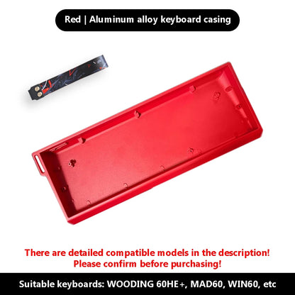 NEW H60 Aluminum Alloy Case Custom CNC Mechanical Keyboard Shell for Wooting MAD60 AULA WIN66 GATERON GT60 Magnetic Keyboard