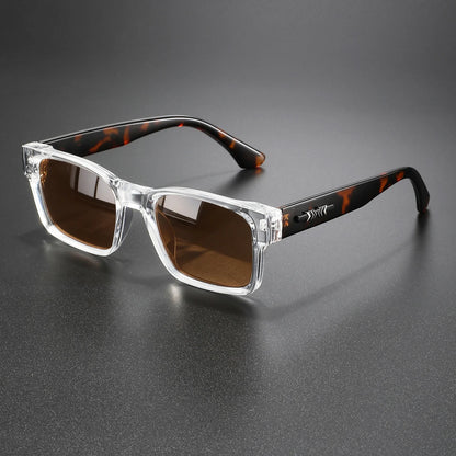Retro Punk Fashion Sunglasses - Square Protective Frame, UV400 Unisex for Outdoor Adventures & Casual Style