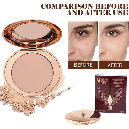 Soft Focus Pressed Powder Long Lasting Oil Control Setting Powder for Women Matte Texture Face Foundation Makeup Tool