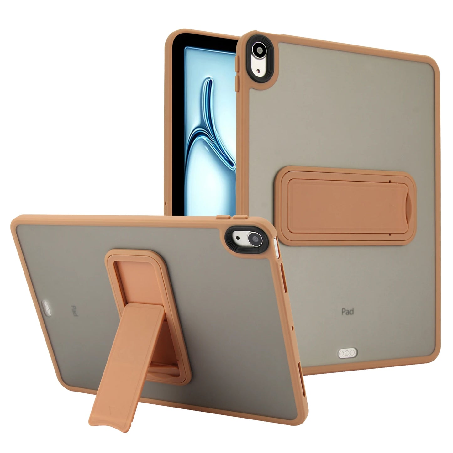 For iPad 5th 6th 9.7" 7th 8th 9th 10.2" Air 4 Air 5 Air 11 A16 2025 Pro11 10th iPad mini 4 5 6 7 Hard PC+TPU Stand Cover Case