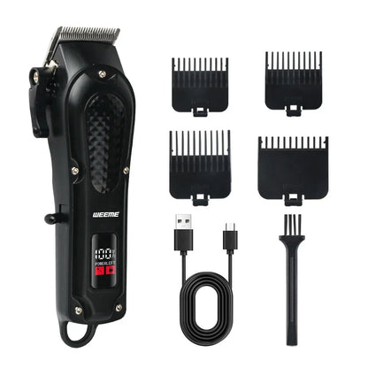 Vintage Men's Electric Hair Clipper Rechargeable Beard Trimmer with Foot Hair Trimmer Kit USB Fast Charging Hair Clipper