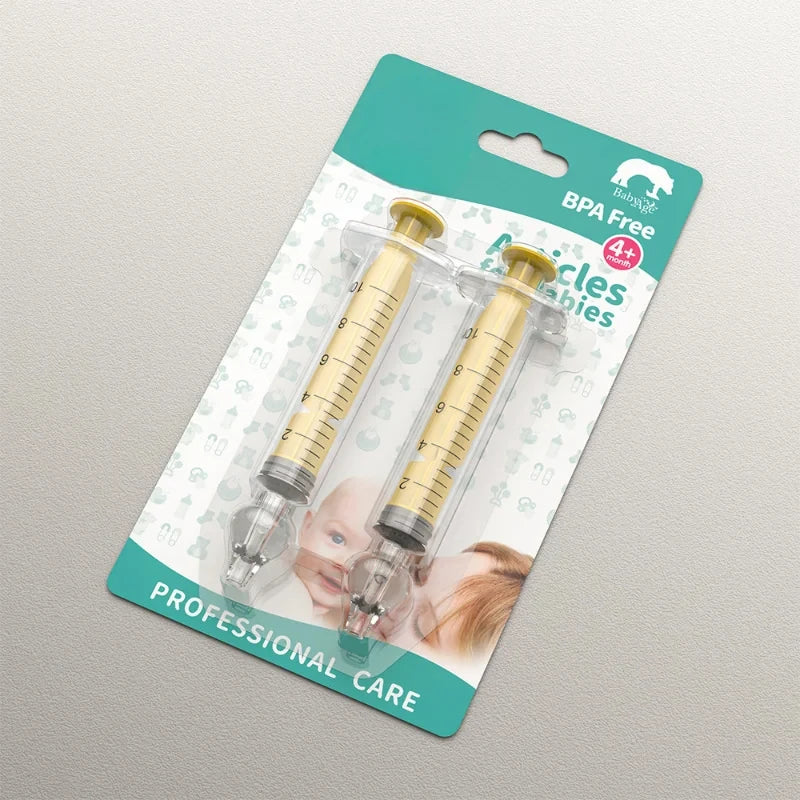 10ml Baby Nose Cleaner with Silicone Nasal Suction Tips Syringe Nasal Irrigator Portable Needle Tube Nasal Washer for Infants