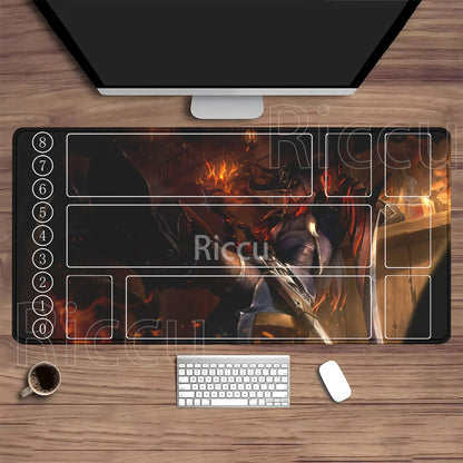 Riftbound LTCG Card playmat League of Mouse Pad Legends Jinx Series LOL 600x350mm overlock Board Game HD Printing XXL Desk Mat