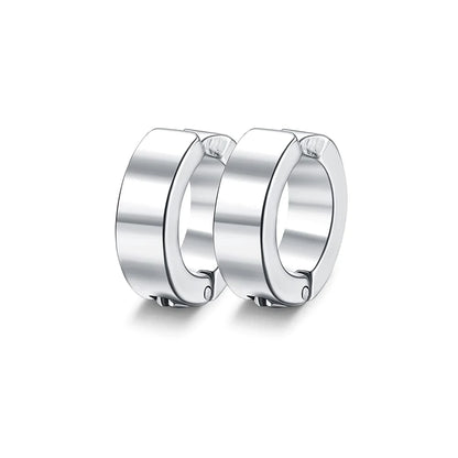 1 Pair/9 Pairs Non-Piercing Earrings Stainless Steel Clip On Hoop Earrings For Men Women Paved CZ Ear Clip Earrings Set