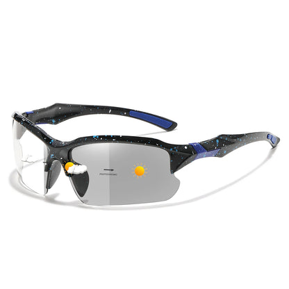 Photochromic Cycling Sunglasses Men Outdoor Sports Tactical Camouflage Goggles Vintage Driving Riding Fishing Windproof