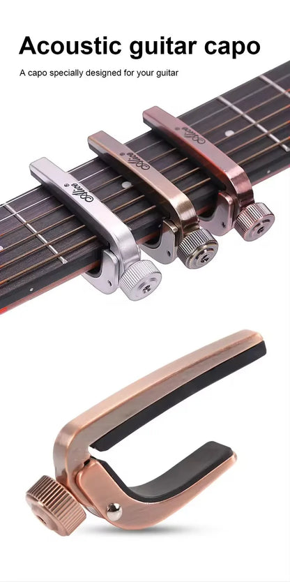 Alice Guitar Capo Adjustable Roller Metal Perfect Quick Change Tune for Electric Acoustic Guitar, Bass, Violin, and Ukulele