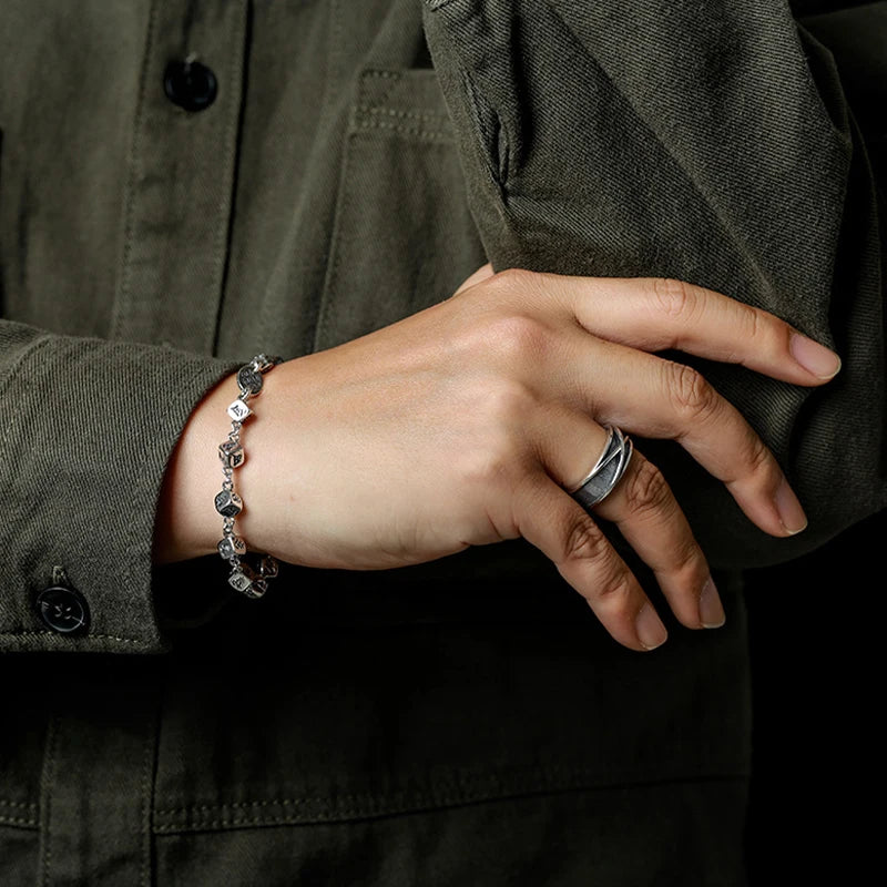 Retro Time Space Goku Black Ring Punk Gothic Open Ring For Men Handmade Unisex Designer Jewelry Accessories Anime Lovers Gift