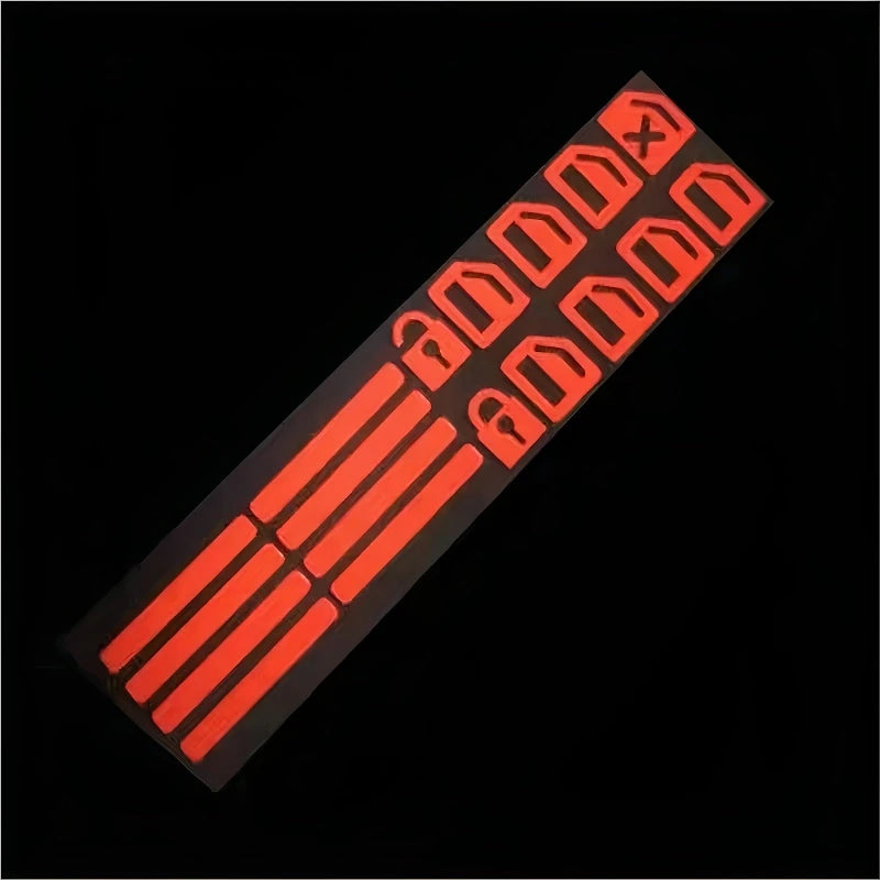 18Pcs/set Car Function Button Switch Button Fluorescent Stickers Waterproof Wear-resistant Car Interior Decoration Stickers