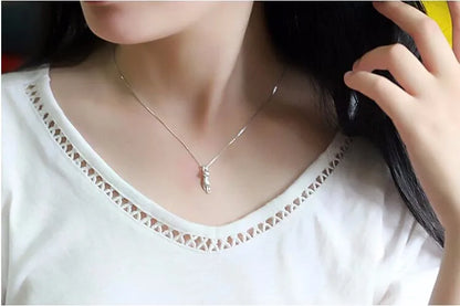 Popular 925 Sterling Silver Jewelry Fashion Simple Animal Cute Kitty Clavicle Chain Pendant Cat Necklaces XL003