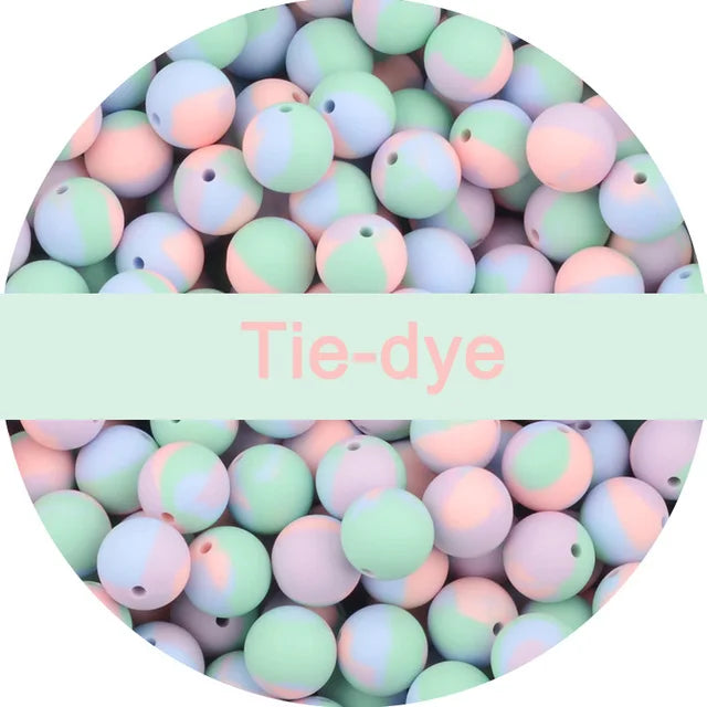 LOFCA 12mm 50pcs/lot Beads Food Grade Silicone Teether Round Beads Baby Chewable Teething Beads Silicone Teether For Diy