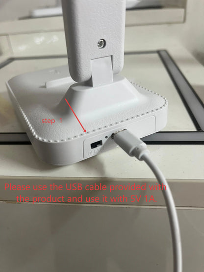 Folding Desk Lamp, USB Touch Control Dimmable Night Light, LED USB Rechargeable Desk Lamp for Student Dormitory Reading and Bedr