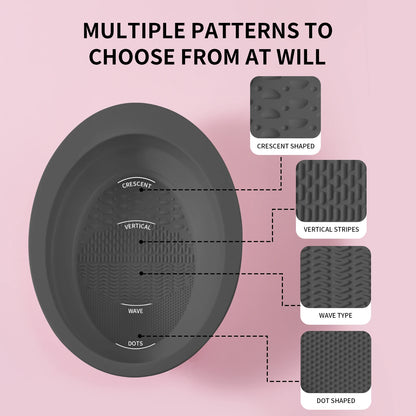 Makeup Brush Cleaning Tool,1pcs Silicone Brush Cleaner Pad Foldable Portable Cleaning Bowl For Makeup Brushes