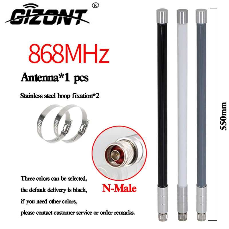 868MHz Fiberglass Antenna Outdoor OMNI Antenna 868 MHz Helium Bobcat Miner  Hotspot Antennas for Meshtastic Lorawan Long Range N
