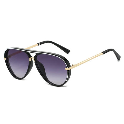 Trendy Oversized Pilot Sunglasses Women Men Vintage Retro Classic Designer Sun Glasses UV400 Protection Fashion Ladies Shades