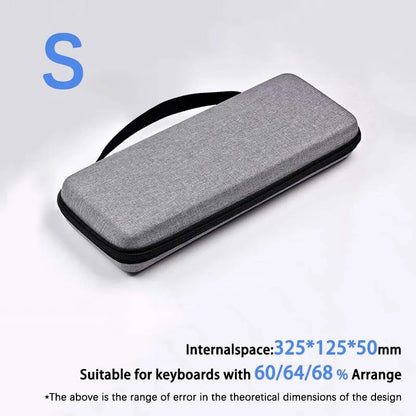 Dustproof Water-Resistant Mechanical Keyboard Case Storage Bag - EVA Hard Shell Fits 61/68/75%/TKL/98%/Full-Size Keyboards