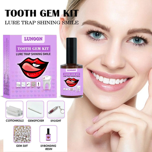 Tooth Jewelry Kit DIY Teeth Gems Set 7ml Glues Light Firm Reliable Clear Precious Stone Crystal Tooth Ornaments Jewellery