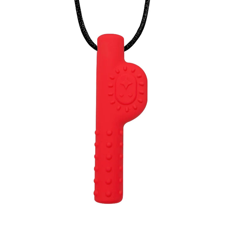 1pcs silicone teether children building block chewing necklace sensory chewing molar pendant oral motor toy for ADHD boy gift