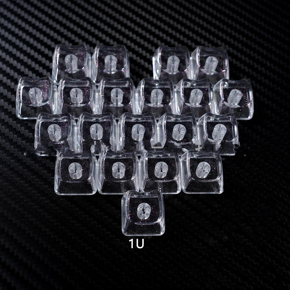 20pcs 1U Keycaps with Unique Cats Head MAO Transparent Keycap Comfort Typing PBT No Engraved Keycap DIY Keyboards For Aula Ajazz