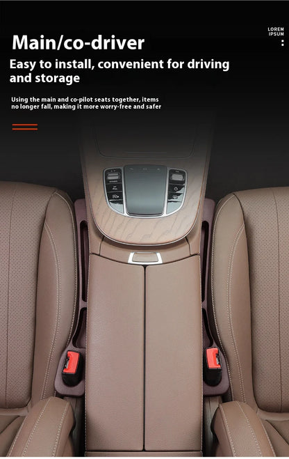 2pcs Creative and Practical Automotive Interior Products: Car Seat Gap Plug, Anti-leak Strip, Multi-functional Storage Box