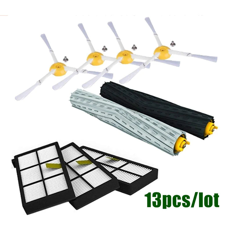 For IRobot Roomba 960 900 891 800 Series Accessories Spare Parts Vacuum Cleaner Replenishment Kit Rubber Side Brush HEPA FILTER