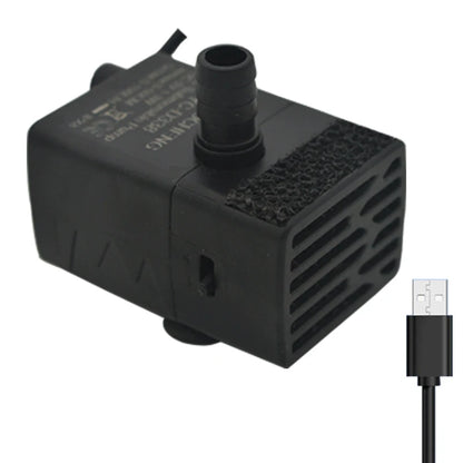 Ultra Quiet USB Aquarium Fish Tank Filtration Pump Mini Pet Fountain Submersible Adjustable Flow Water Circulation Pump 5V