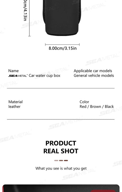 SEAMETAL Universal Car Door Cup Holder Box Back Clip Design Drink Rack Storage Bin Car Seat Back Water Cup Box Organizer Pocket