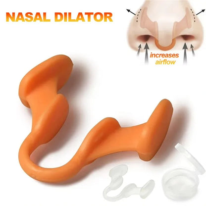 Silicone Nose Breathing Dilator, Nasal Clip for Snoring and Rhinitis, Easy Breathing Aid for Sleep Apnea