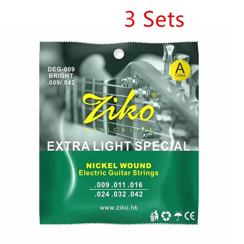 ZIKO DEG-009 Electric Guitar Strings Steel Core Surface Coating Nickel Extra Light Special Musical Instrument Accessorie Parts