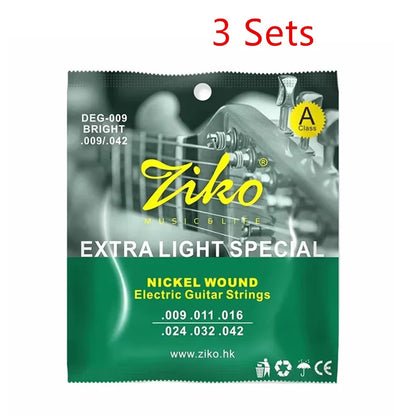 ZIKO DEG-009 Electric Guitar Strings Steel Core Surface Coating Nickel Extra Light Special Musical Instrument Accessorie Parts