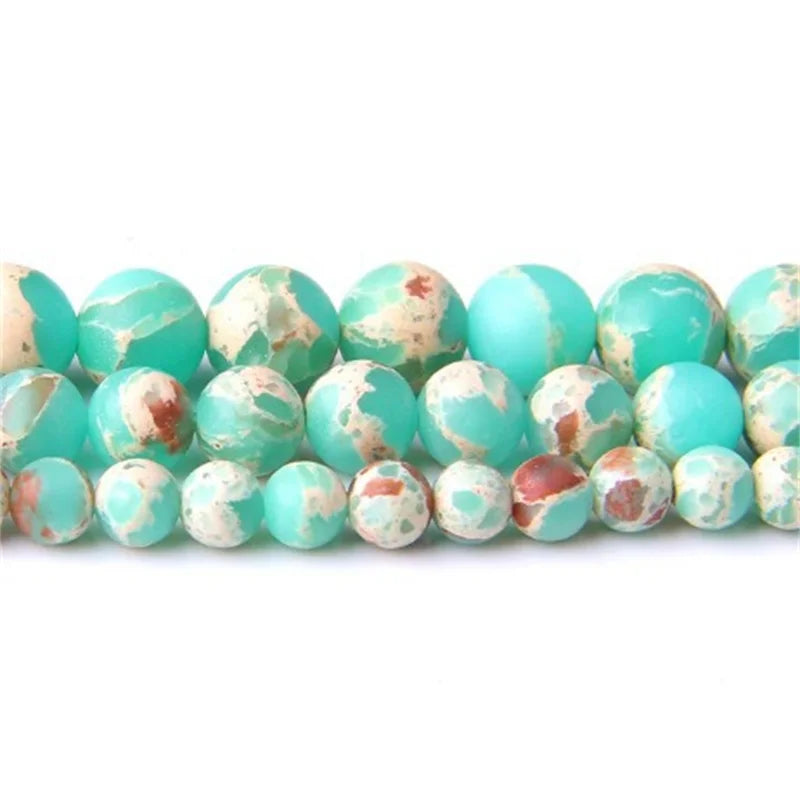 6 8 10mm Natural Stone Green Snakeskin Jaspers Bead ShouShan Stone Round Loose Beads For Jewelry Making DIY Bracelet Accessories