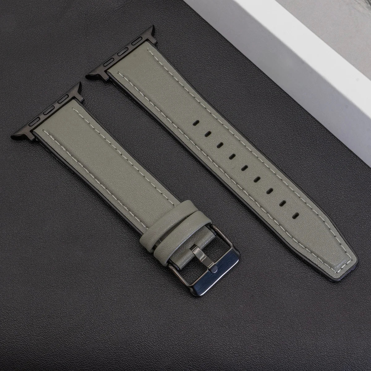 Leather Band Strap for Apple Watch Band Ultra 3 49mm 11 10 9 8 7 46 45 41mm High Quality for IWatch Series 6SE54 44 40mm Correa