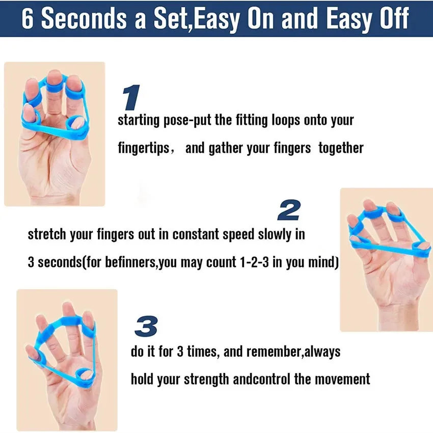 1/2/3/4/8pcs Hand Gripper Silicone Finger Expander Exercise Hand Grip Wrist Strength Trainer Finger Exerciser Resistance Bands