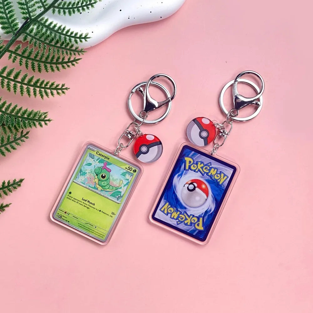1/43Pcs Pokémon Pikachu Bulbasaur Gold Saint Acrylic Keychain Backpack Pendant Bag Charms Accessories Decoration Holiday Gifts