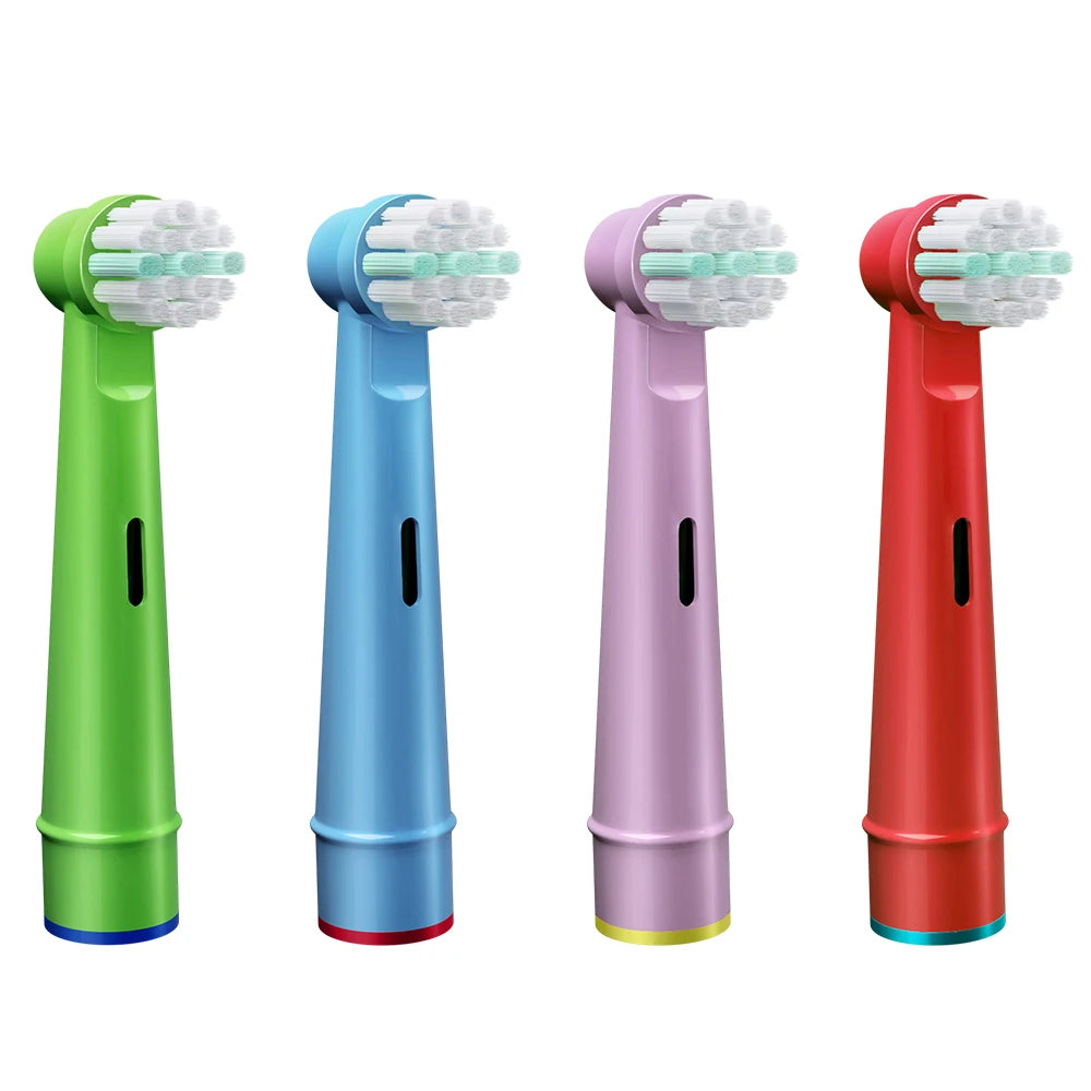 Electric Toothbrush Replacement Heads Compatible with Kids Oral B Braun Soft Bristles and Small Brush Heads for Sensitive Teeth