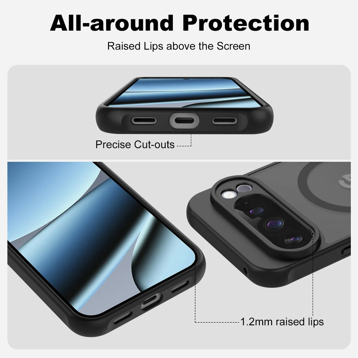 Matte Translucent Magnetic Case For Google Pixel 10 9 10pro 9pro 10pro XL 9A For Magsafe Wireless Charge Shockproof Cover