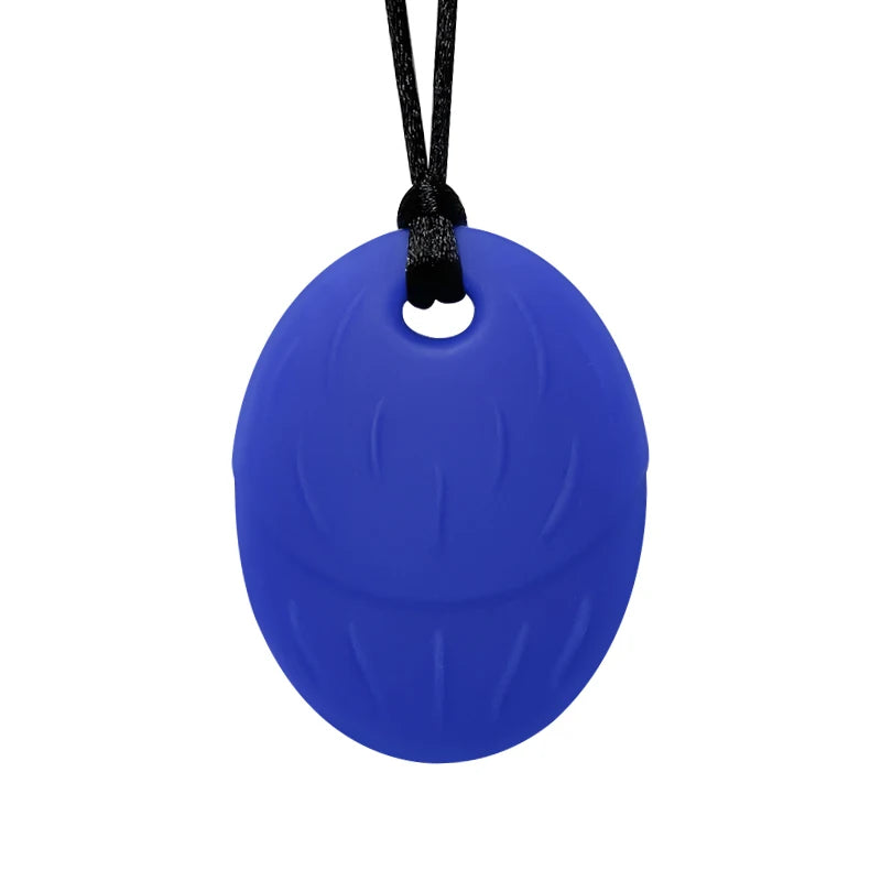1pcs silicone teether children building block chewing necklace sensory chewing molar pendant oral motor toy for ADHD boy gift