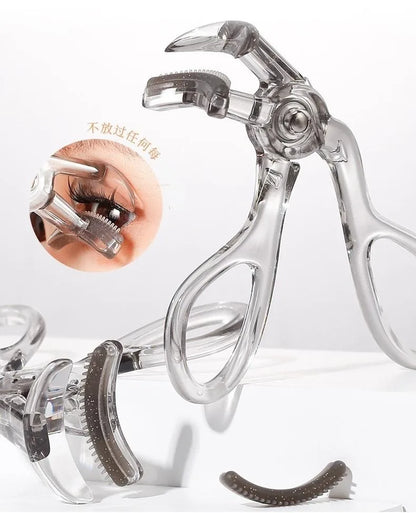 Portable Wide-Angle Eyelash Curler with Built-in Comb - for All Eye Shapes | Beginner-Friendly & Battery-Free (Travel Must-Have)