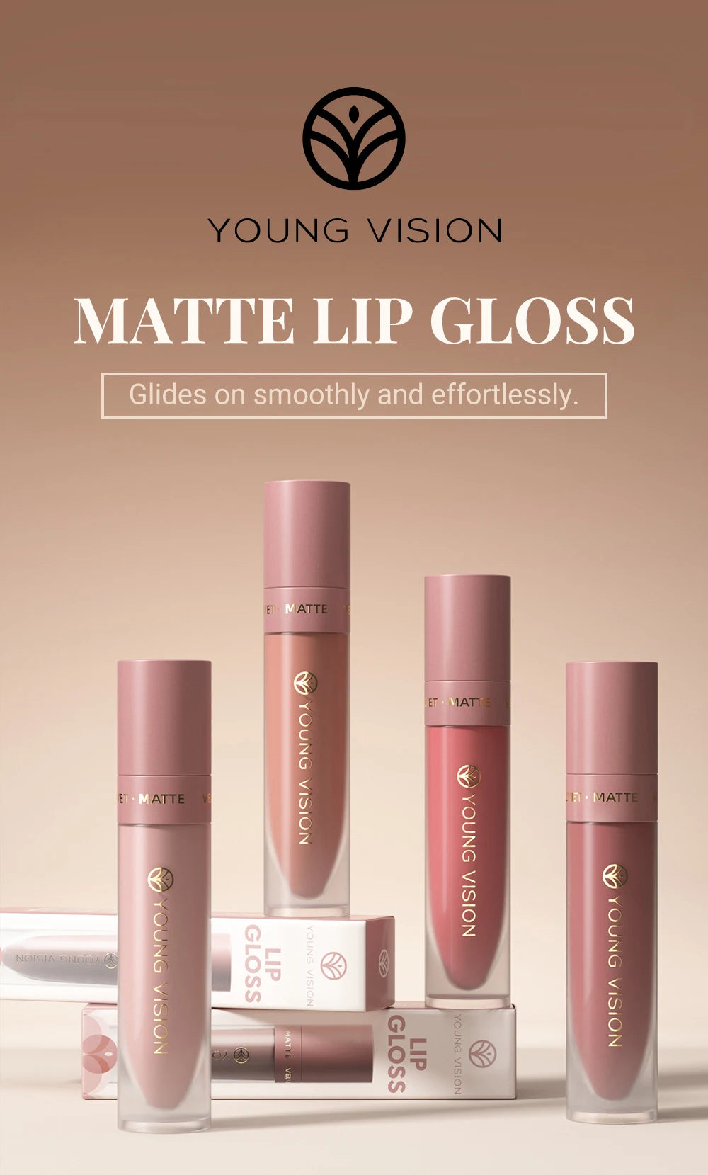 8 Color Nude Brown Matte Liquid Lipstick Velvet Sexy Dark Red Lip Glaze Non-stick Cup Not Easy To Fade Lip Gloss Lipstick Makeup