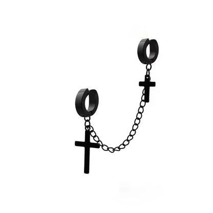1Pcs Trendy Minimalist Stud Earrings for Teens Ear No Piercing Earrings Women Men Fake Pierced Star Pendant Earrings Jewelry