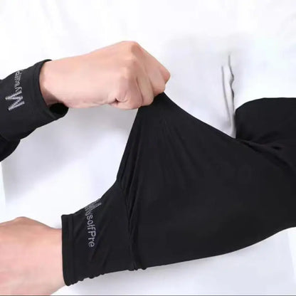 Cooling Arm Sleeves Breathable Sun Protection Ice Slik Sleeves Summer Outdoor Sports Driving Cycling Sleeves Men Loose Arm
