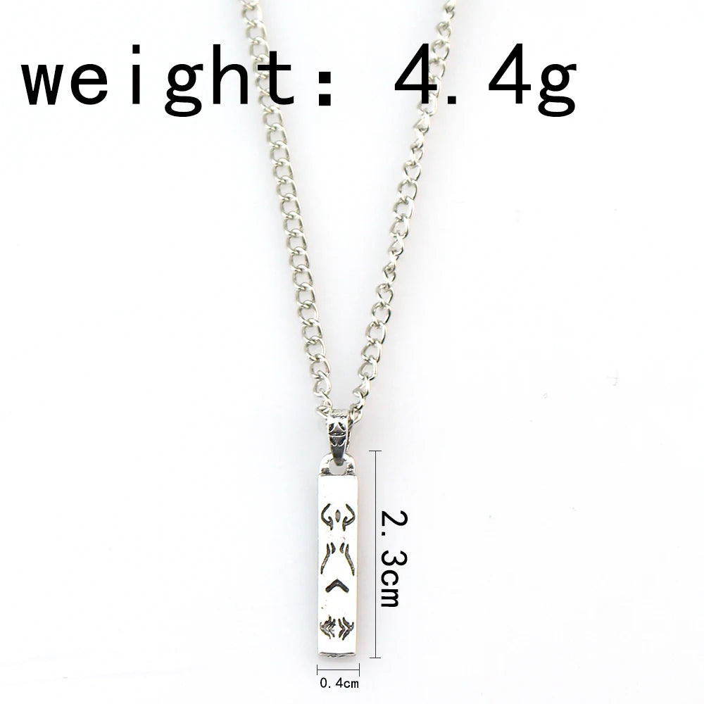 Anime Jujutsu Kaisen Fushiguro Toji Sword Necklace Spear Of Tianri Knife Pendant Cosplay Necklaces For Unisex Choker Jewelry