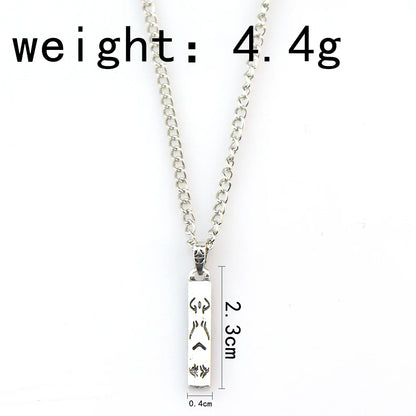 Anime Jujutsu Kaisen Fushiguro Toji Sword Necklace Spear Of Tianri Knife Pendant Cosplay Necklaces For Unisex Choker Jewelry